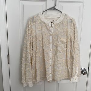 Anthropologie Embroidered Blouse